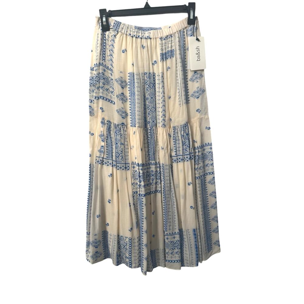 NWT! BA&SH Jupe Ionder Bandana Flowy Printed Midi Skirt - Size 1 / Small - Picture 8 of 10